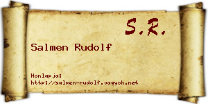 Salmen Rudolf névjegykártya